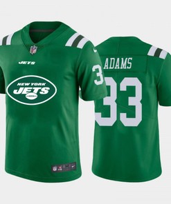 Mens New York Jets #33 Jamal Adams Green Team Big Logo Limited Stitched Jersey - Robokeg
