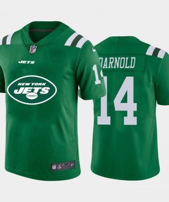 Mens New York Jets #mens New York Jets #14 Sam Darnold Green Team Big Logo Limited Stitched Jersey - Robokeg