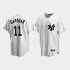 Men's New York Yankees 11 Brett Gardner White Home Jersey - Robokeg