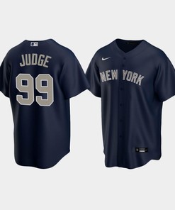 Men's New York Yankees Aaron Judge 99 Alternate Navy Jersey - Robokeg