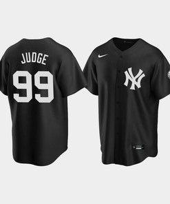 Men's New York Yankees Aaron Judge 99 Fashion Black Jersey - Robokeg