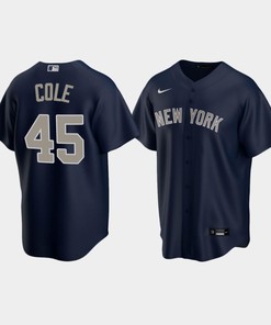 Men's New York Yankees Gerrit Cole 45 Alternate Navy Jersey - Robokeg