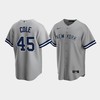 Men's New York Yankees Gerrit Cole 45 Road Gray Jersey - Robokeg