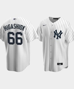 Men's New York Yankees Kyle Higashioka 66 Home White Jersey - Robokeg
