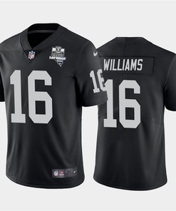 Mens Oakland Raiders Black #16 Tyrell Williams 2020 Inaugural Season Vapor Limited Stitched Nfl Jersey - Robokeg