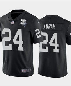 Mens Oakland Raiders Black #24 Johnathan Abram 2020 Inaugural Season Vapor Limited Stitched Nfl Jersey - Robokeg