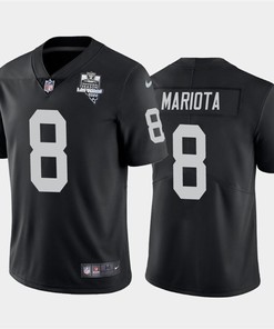 Mens Oakland Raiders Black #8 Marcus Mariota 2020 Inaugural Season Vapor Limited Stitched Nfl Jersey - Robokeg