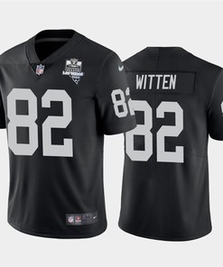 Mens Oakland Raiders Black #82 Jason Witten 2020 Inaugural Season Vapor Limited Stitched Nfl Jersey - Robokeg