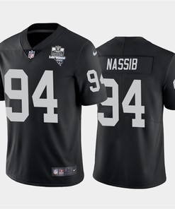 Mens Oakland Raiders Black #94 Carl Nassib 2020 Inaugural Season Vapor Limited Stitched Nfl Jersey - Robokeg
