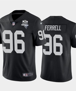Mens Oakland Raiders Black #96 Clelin Ferrell 2020 Inaugural Season Vapor Limited Stitched Nfl Jersey - Robokeg