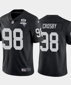 Mens Oakland Raiders Black #98 Maxx Crosby 2020 Inaugural Season Vapor Limited Stitched Nfl Jersey - Robokeg