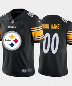 Mens Pittsburgh Steelers Active Player Custom Black 2020 Team Big Logo Limited Stitched Jersey - Robokeg