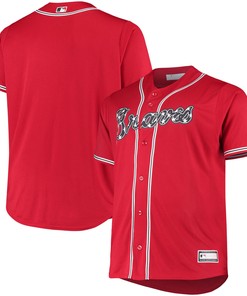 Men's Red Atlanta Braves Big & Tall Alternate Team Jersey - Robokeg