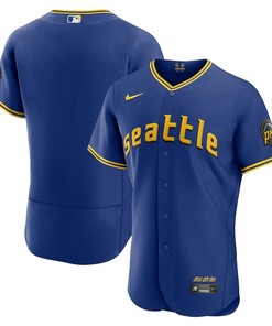 Men's Seattle Mariners Royal 2023 City Connect Elite Jersey - Robokeg
