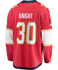 Men's Spencer Knight Red Florida Panthers 2017/18 Home Breakaway Jersey Jersey - Robokeg