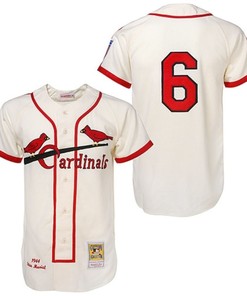 Mens St Louis Cardinals Stan Musial Mitchell Ness Cream Mlb Jersey Gift For St Louis Cardinals Fans - Robokeg