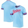Men's Stitches Light Blue/Royal Minnesota Twins Cooperstown Collection V-Neck Team Color Jersey - Robokeg