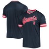 Men's Stitches Navy/Red Los Angeles Angels Cooperstown Collection V-Neck Team Color Jersey - Robokeg