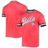 Men's Stitches Red/Black Cincinnati Reds Cooperstown Collection V-Neck Team Color Jersey - Robokeg