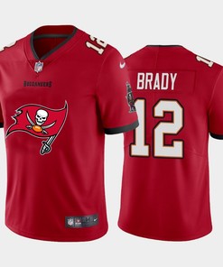 Mens Tampa Bay Buccaneers #12 Tom Brady Red 2020 Team Big Logo Limited Stitched Nfl Jersey - Robokeg