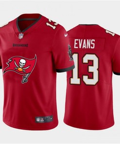 Mens Tampa Bay Buccaneers #13 Mike Evans Red 2020 Team Big Logo Limited Stitched Jersey - Robokeg