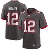 Mens Tampa Bay Buccaneers Tom Brady Nike Pewter Alternate Game Jersey - Robokeg