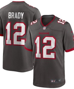 Mens Tampa Bay Buccaneers Tom Brady Nike Pewter Alternate Game Jersey - Robokeg