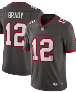 Mens Tampa Bay Buccaneers Tom Brady Nike Pewter Alternate Vapor Limited Jersey - Robokeg