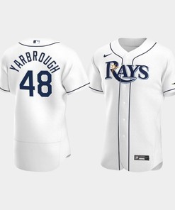 Men's Tampa Bay Rays 48 Ryan Yarbrough White Home Jersey - Robokeg