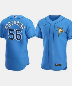 Men's Tampa Bay Rays 56 Randy Arozarena Light Blue Alternate Jersey - Robokeg