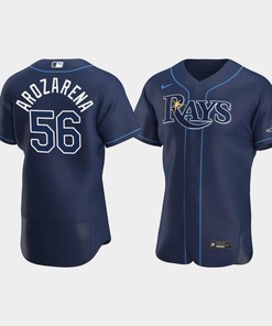 Men's Tampa Bay Rays 56 Randy Arozarena Navy Alternate Jersey - Robokeg