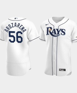 Men's Tampa Bay Rays 56 Randy Arozarena White Home Jersey - Robokeg