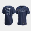 Men's Tampa Bay Rays 61 Josh Fleming Navy Alternate Jersey - Robokeg