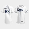 Men's Tampa Bay Rays 63 Diego Castillo White Home Jersey - Robokeg