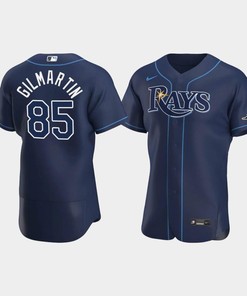 Men's Tampa Bay Rays 85 Sean Gilmartin Navy Alternate Jersey - Robokeg