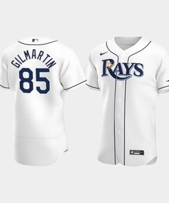 Men's Tampa Bay Rays 85 Sean Gilmartin White Home Jersey - Robokeg