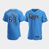 Men's Tampa Bay Rays Diego Castillo 63 Light Blue Alternate Jersey - Robokeg