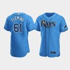 Men's Tampa Bay Rays Josh Fleming 61 Light Blue Alternate Jersey - Robokeg