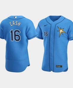 Men's Tampa Bay Rays Kevin Cash 16 Alternate Light Blue Jersey - Robokeg