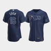 Men's Tampa Bay Rays Kevin Cash 16 Alternate Navy Jersey - Robokeg