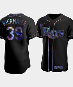 Men's Tampa Bay Rays Kevin Kiermaier 39 Black Holographic Golden Edition Jersey - Robokeg