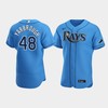 Men's Tampa Bay Rays Ryan Yarbrough 48 Light Blue Alternate Jersey - Robokeg