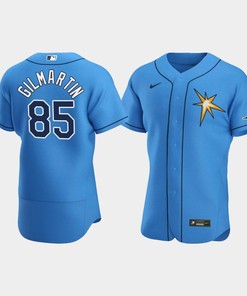 Men's Tampa Bay Rays Sean Gilmartin 85 Light Blue Team Logo Alternate Jersey - Robokeg