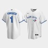 Men's Toronto Blue Jays 1 Shun Yamaguchi White Home Jersey - Robokeg