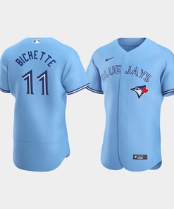 Men's Toronto Blue Jays 11 Bo Bichette Blue Alternate Jersey - Robokeg