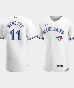 Men's Toronto Blue Jays 11 Bo Bichette White Home Jersey - Robokeg
