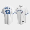 Men's Toronto Blue Jays 13 Lourdes Gurriel Jr. White Home Jersey - Robokeg