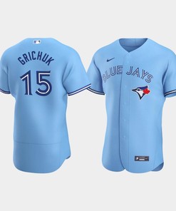 Men's Toronto Blue Jays 15 Randal Grichuk Powder Blue Alternate Jersey - Robokeg