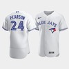 Men's Toronto Blue Jays 24 Nate Pearson White Home Jersey - Robokeg