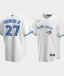Men's Toronto Blue Jays 27 Vladimir Guerrero Jr. White Home Jersey - Robokeg